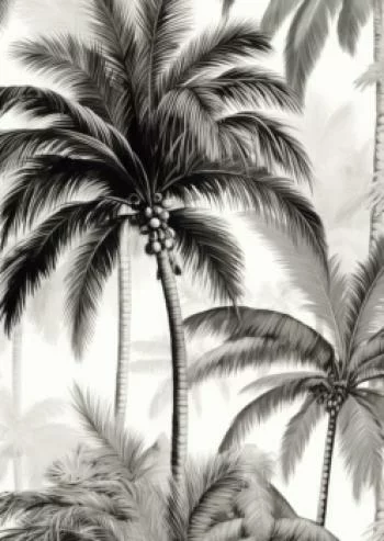 Plakat w ramie - palmy z owocami - obrazek 2