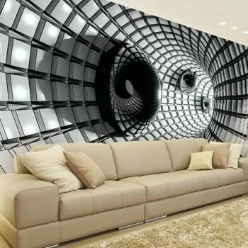 Fototapeta 3D tunel z kulami