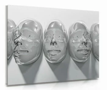 Obraz na płótnie - szklane maski