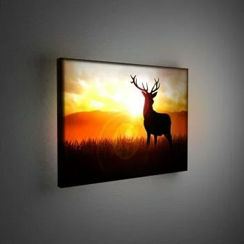 Obraz podświetlany LED - jeleń