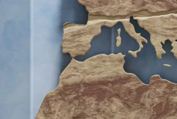 Fototapeta mapa świata z kamienia - obrazek 3
