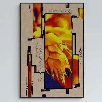 Obraz w ramie 80x120 - Ognista Abstrakcja