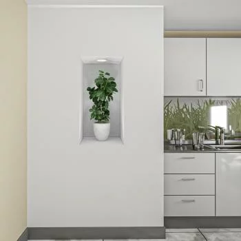 Naklejka na ścianę 3D do kuchni - kwiat we wnęce X - obrazek 2