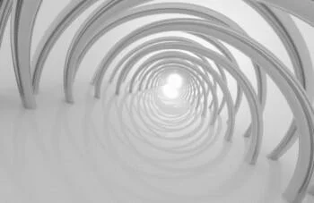 Fototapeta 3D - srebrny tunel - obrazek 2