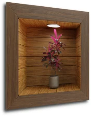 Obraz 3D - kwiat w kwadratowej wnęce VII - obrazek 2