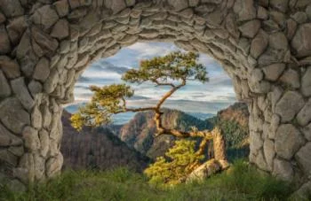 Fototapeta 3D widok na górski krajobraz - obrazek 2