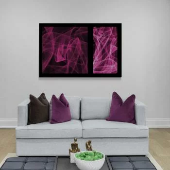Obraz abstrakcja - różowe odcienie