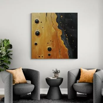 Obraz - sferyczna gra złota