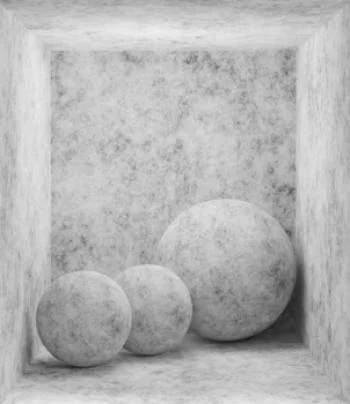 Fototapeta 3D - betonowe kule